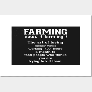 Farming noun - noun farming Posters and Art